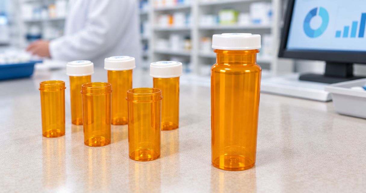 What amber vials are used for in a pharmacy